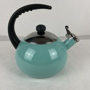 Farberware Teapot Stovetop Tea Kettle Aqua 2.5 Qt 10 Cup